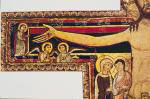 Crocifisso di San Damiano: due angeli ed un santo (un evangelista o un apostolo?)