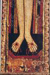 Il crocifisso di San Damiano: il sangue bagna sei santi non più identificabili